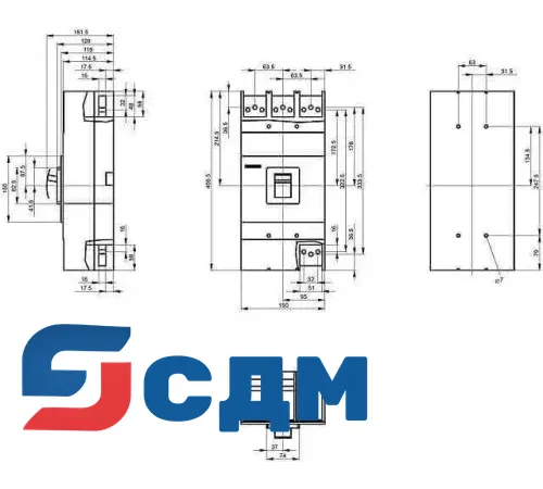 3VL6180-3KE30-.... автоматический выключатель 3 полюсный