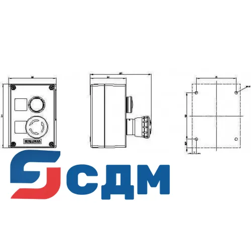 3SU1802-0NB00-2AB2 Кнопка и индикаторные лампы в корпусе