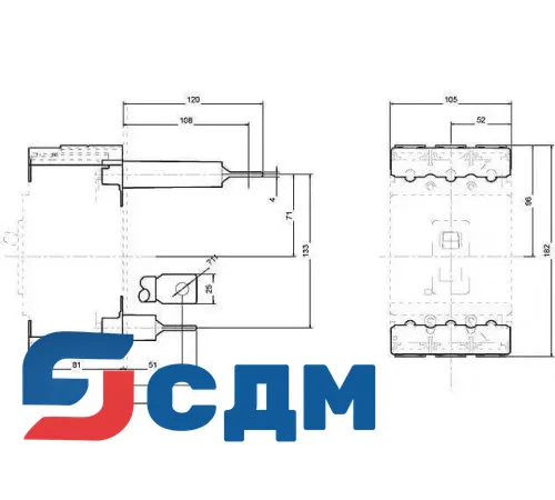 3VL9100-4RM30 Заднее присоединение