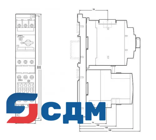 3RA1130-4EB34-0BB4 Сборка прямого пуска SIRIUS для крепления на рейке и монтажной плате