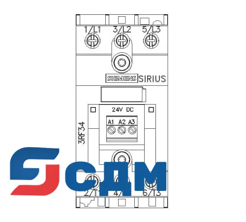 3RF3405-1BD24 Полупроводниковые 3-фазные реверсивные контакторы SIRIUS 3RF34