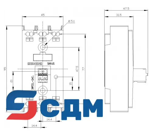Siemens 3RF2230-2AC45 Твердотельное реле