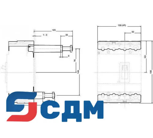 3VL9200-4RF40 Заднее присоединение