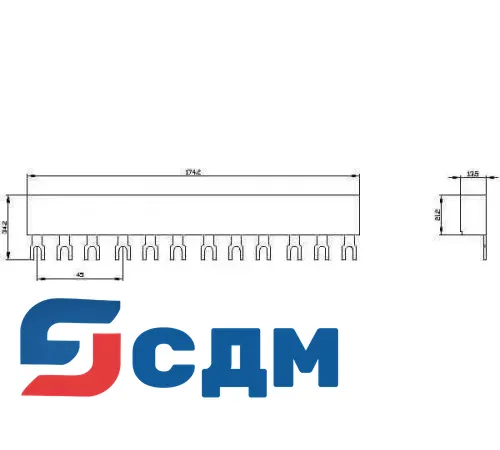 3RV1915-1CB Принадлежности для шинной системы