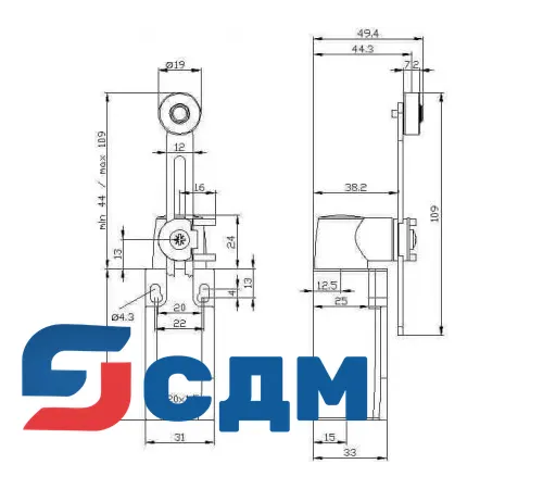 3SE5212-0BK50 Ширина корпуса 31 мм согласно EN 50047