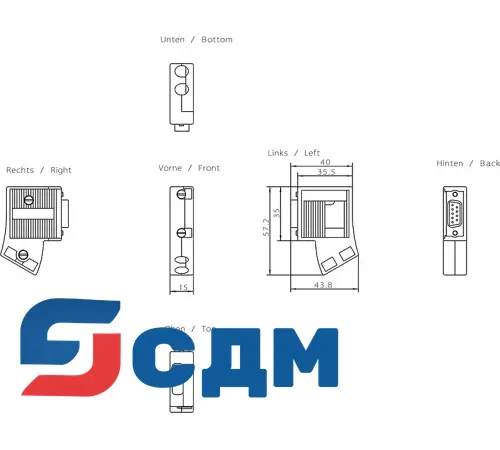 6ES7972-0BA30-0XA0 Коннектор к шине RS 485