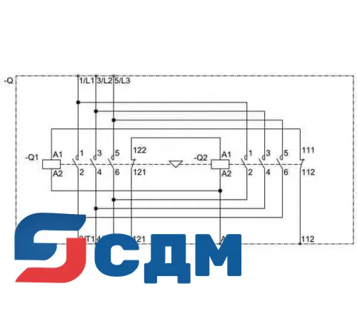 3RA1344-8XB30-1AL2 Фидерная комбинация 3RA1 для коммутации двигателей SIRIUS