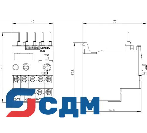 3RU2116-0DJ0 3RU2 до 40 A для стандартных применений