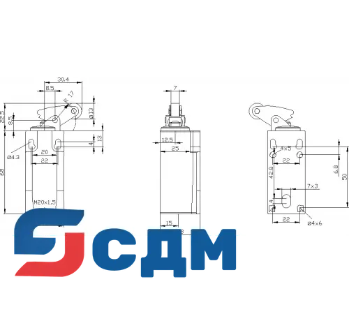 3SE5232-0HF10 Корпуса шириной 31 мм в соответствии с EN 50047