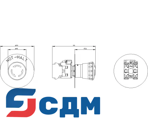 3SU1150-1HB20-3PH0 Кнопка грибовидная АВАРИЙНОЙ ОСТАНОВКИ