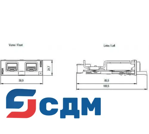 6GK5992-2AS00-8AA0 Конвертирующий модуль для SCALANCE X-300