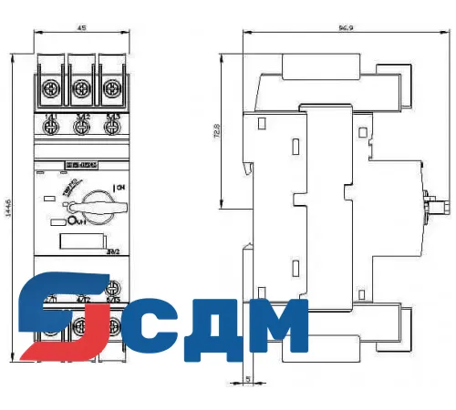 3RV2711-4AD10 Для защиты системы в соответствии с UL 489/CSA C22.2 № 5