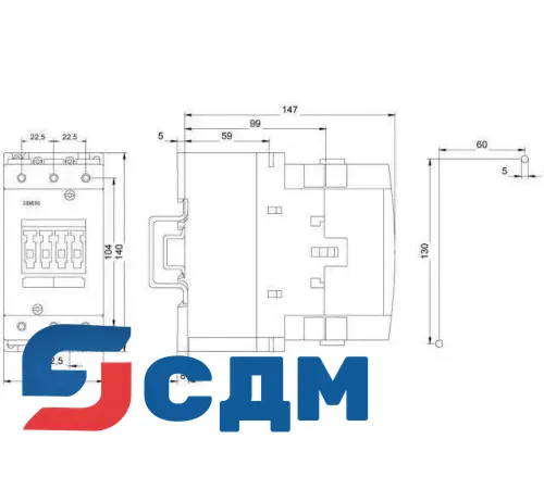 Контактор Siemens 3RT1046-1BB40