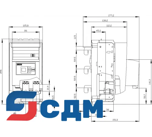 3NP1133-1BC13 Для сборных шин с межосевым расстоянием 60 мм