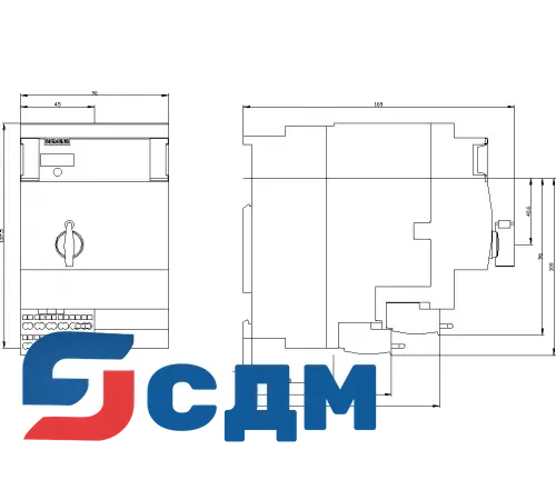 3RA6500-2EB43 Реверсивный компактный пускатель 3RA65