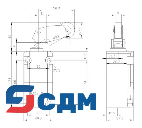 3SE5112-0CF01 Корпуса шириной 40 мм в соответствии с EN 50041