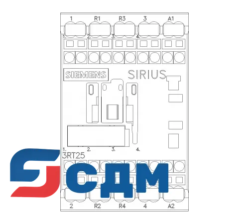 3RT2516-2AP60 4-полюсной контактор SIRIUS 3RT25, 2НО+2НЗ, 4 ... 11 кВт