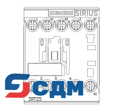 3RT2516-1AP60 4-полюсной контактор SIRIUS 3RT25, 2НО+2НЗ, 4 ... 11 кВт