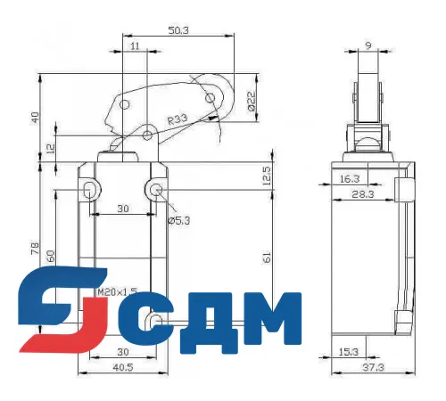 3SE5112-0BF01 Корпуса шириной 40 мм в соответствии с EN 50041