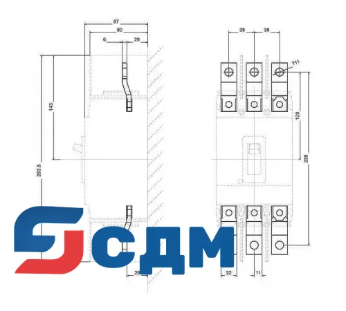3VL9300-4EC30 Фронтальные соединительные шины