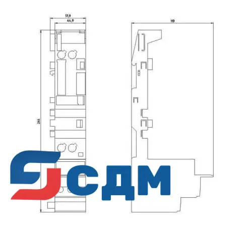 3RK1903-0AB10 Терминальные модули для силовых модулей ET 200S