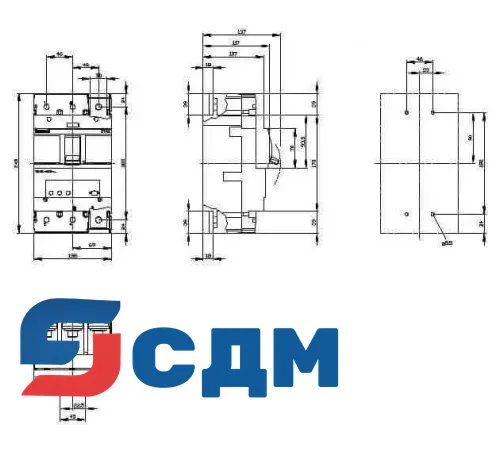 3VA2340-5HL32-0AA0 3VA автоматический выключатель в литом корпусе до 250 A, ETU, 400/690 В, до 150 кА