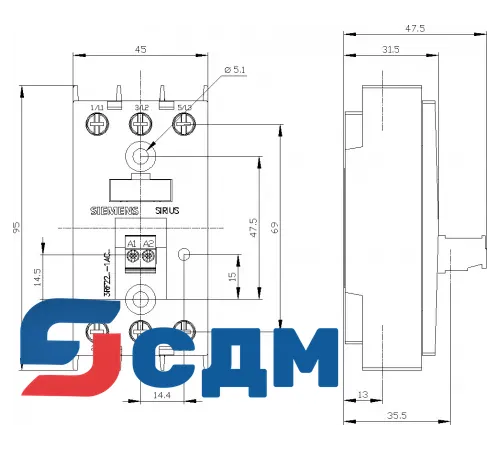 Siemens 3RF2230-1AC35 Твердотельное реле
