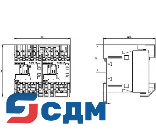 3RA2315-8XB30-2AP6 Реверсивные контакторные сборки SIRIUS 3RA23