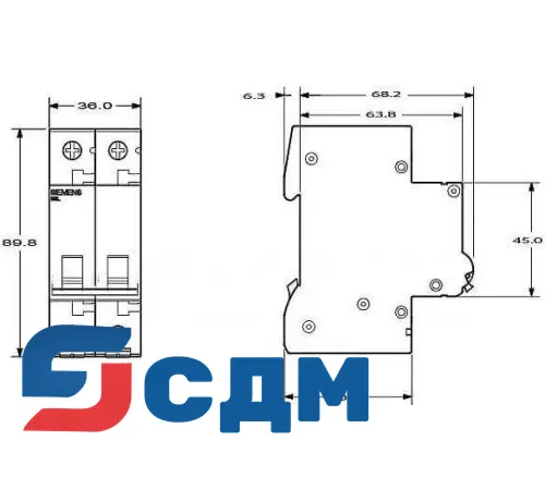 Автоматический выключатель Siemens 5SL6210-7