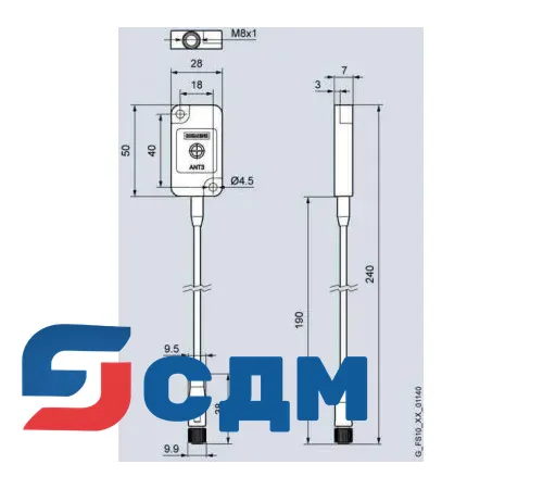 6GT2398-1CD40-0AX0 ANT 3 для RF250R, RF350R и RF350M