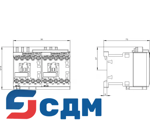3RA2316-8XB30-1AP6 Реверсивные контакторные сборки SIRIUS 3RA23