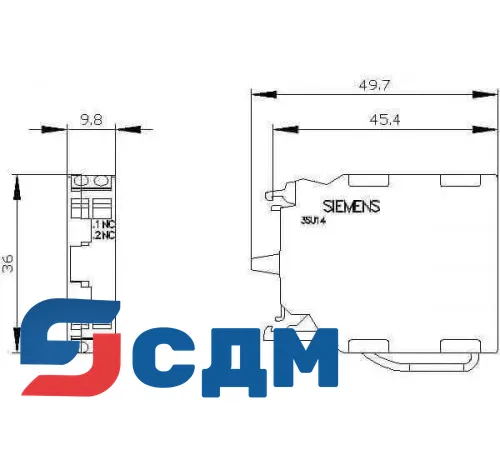 3SU1400-1AA10-3HA0 Контактные модули