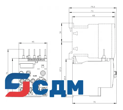 3RU2116-0DB0 3RU2 до 40 A для стандартных применений