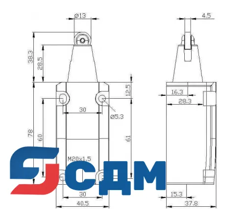 3SE5132-0CD05 Корпуса шириной 40 мм в соотв. с EN 50041
