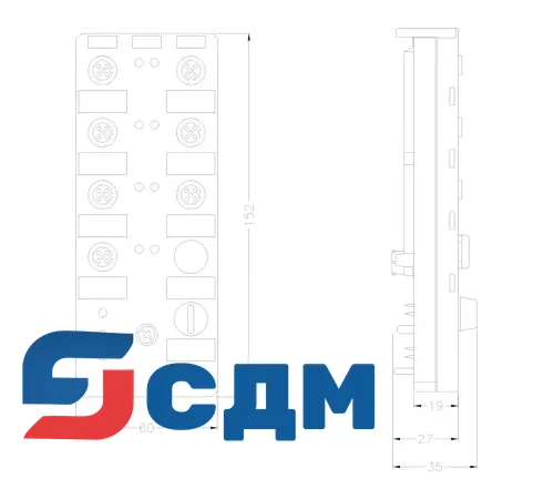 3RK2400-1HQ00-0AA3 Модуль дискретного ввода/вывода К60 с IP67