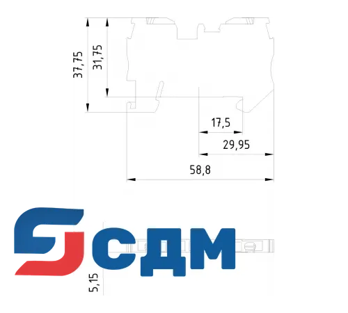 8WH3000-0AE00 Клемма с режущими зажимами 8WH
