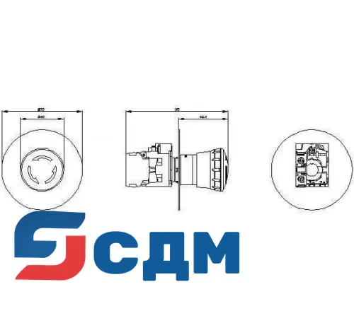 3SU1100-1HB20-1CF0 Кнопка грибовидная АВАРИЙНОЙ ОСТАНОВКИ