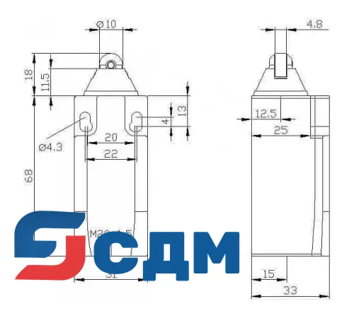 3SE5232-0HD03 Корпуса шириной 31 мм в соответствии с EN 50047