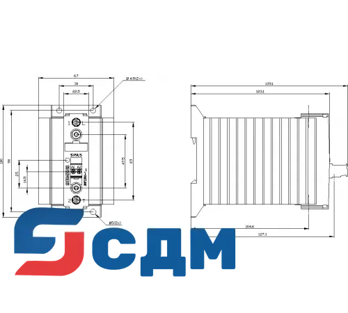 3RF2350-1AA24 1-фазный полупроводниковый контактор 3RF23