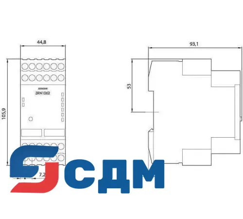 Siemens 3RN1062-1CW00 — Реле термисторной защиты
