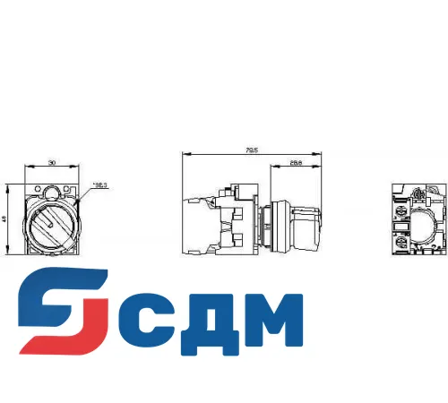 3SU1100-2BF60-1BA0 Селекторные переключатели