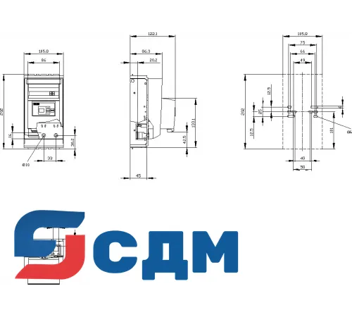3NP1133-1CA23 Установка на монтажной панели
