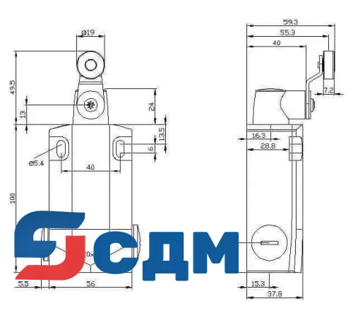 3SE5162-0CH01 XL, Ширина корпуса 56 мм