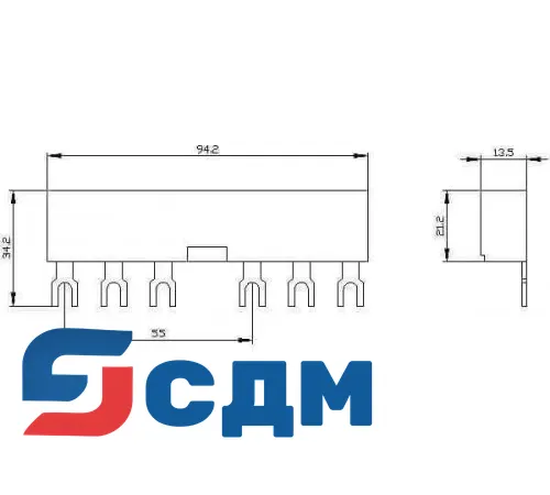 3RV1915-2AB Принадлежности для шинной системы