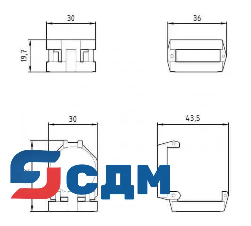 3SB1902-2AR Защитная крышка, шторки, пустые разъемы