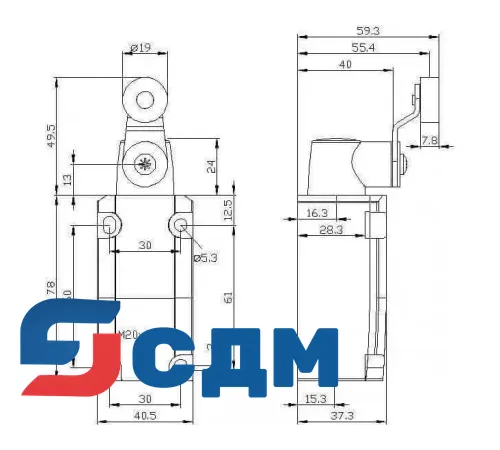 3SE5112-0BH02 Корпуса шириной 40 мм в соответствии с EN 50041