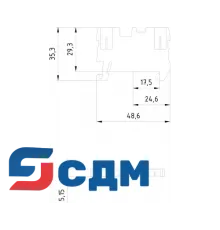 8WH5000-0AF01 Клеммы ALPHA FIX Combi 8WH5 со штыревыми контактными зажимами