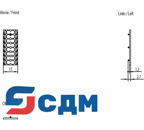 6ES7193-6CP00-2MA0 Рамка цветной кодировки контактов