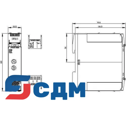 3RP2525-2BB30 SIRIUS 3RP25 реле времени, 17.5 mm и 22.5 mm