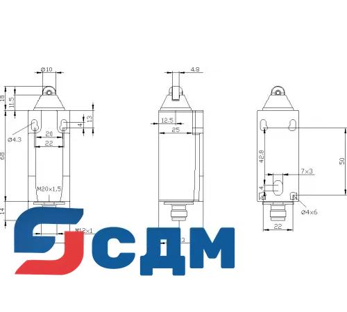 3SE5234-0CD03-1AJ1 Корпуса шириной 31 мм в соответствии с EN 50047